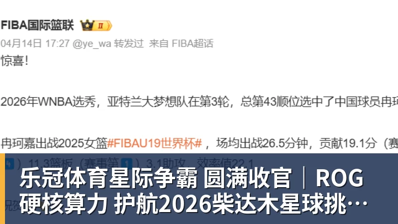 乐冠体育星际争霸 圆满收官|ROG硬核算力 护航2026柴达木星球挑战赛